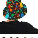 Splatter Paint All Over Print Bucket Hat for Men - One Size