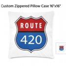 420 Zippered Pillow Case 16"x16"/ Printed both sides
