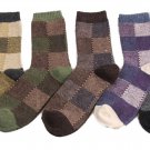 Meso Women's 5 Pairs Pack Angora Wool Crew Socks Big Square Size 7-10+Free S/H!