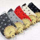 Meso 5 Pairs Women Angora Wool Socks Snowflakes Size 7-9 Multi Color+Free S/H!
