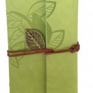 Meso Leather Cover Loose Leaf Blank Notebook Journal Diary (Light Green)+Free S!