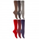 Meso Women's 6 Pairs Pack Knee Length Wool Socks Size 7-9 6 Colors+Free S/H!