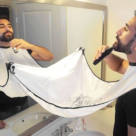 CLEAN Beard Shaving Apron Catcher BEARD CARE Facial Father Boyfriend Brother bib