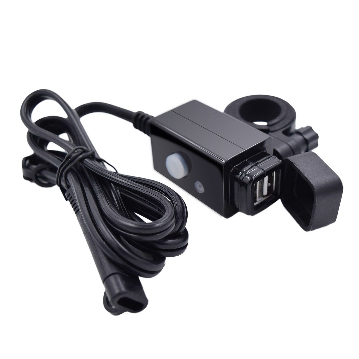 2.1A Motorcycle SAE Cable USB Adapte Weatherproof Charger Socket Battery Tender