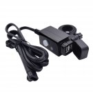 2.1A Motorcycle SAE Cable USB Adapte Weatherproof Charger Socket Battery Tender