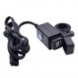2.1A Motorcycle SAE Cable USB Adapte Weatherproof Charger Socket Battery Tender