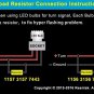 3157 Dual Color Switchback White/Amber LED Turn Signal Light Bulbs + Resistors