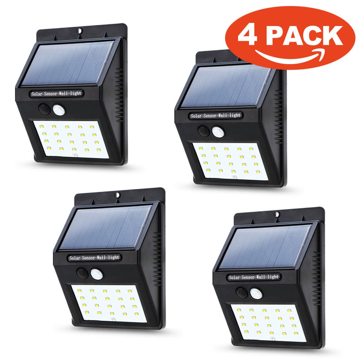 20 LED Solar Power PIR Motion Sensor Wall Light Outdoor Garden Waterproof Lamp