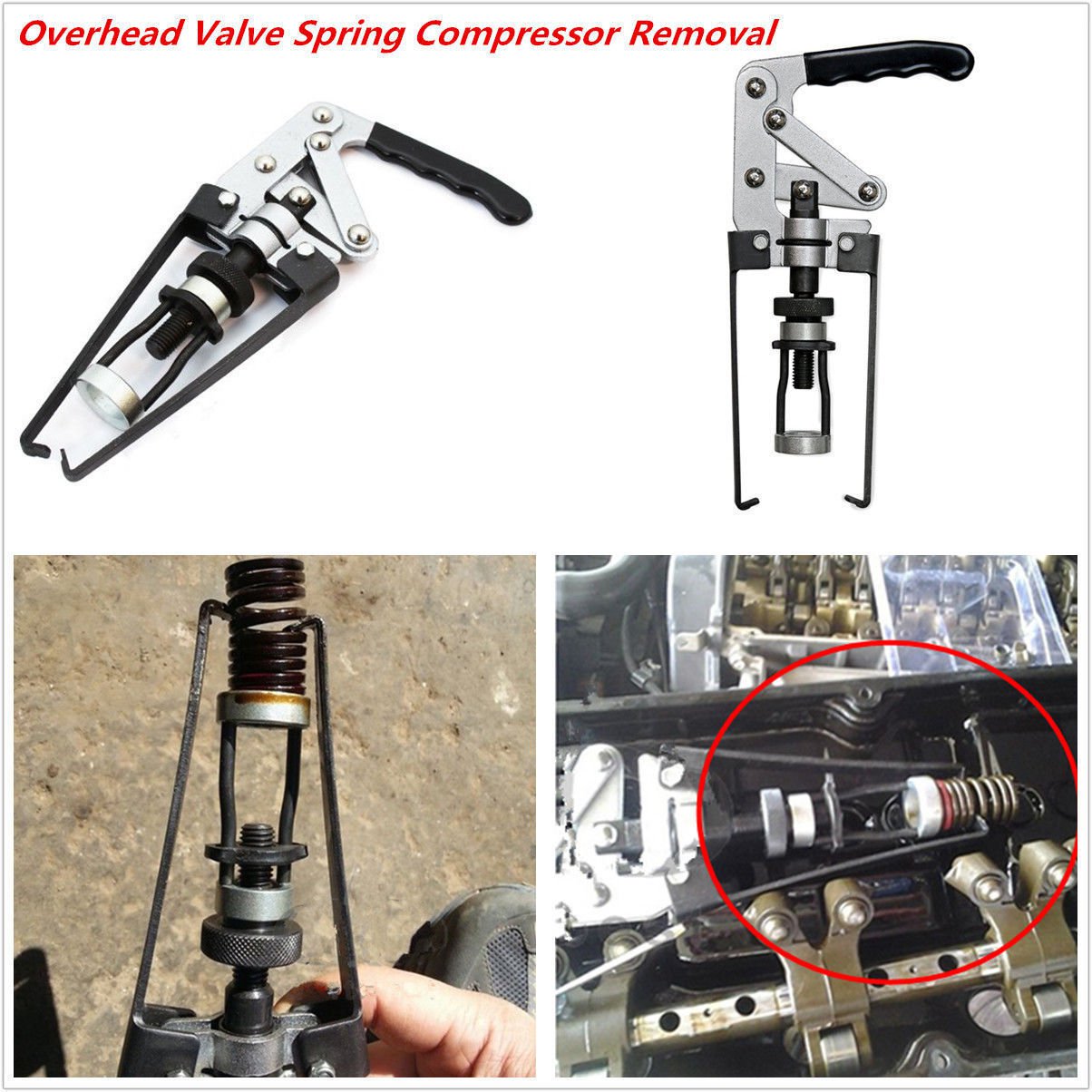 HD Overhead Valve Spring Remover Compressor Stem Engine Seal Keeper Replace Tool