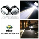 2Pcs White High Power Fish Eye DRL CREE LED Projector Fog Daytime Running Lights