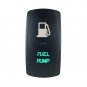 Fuel Pump LED On/Off Laser Etched Rocker Switch Bumper Light For ATV Car Green
