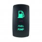 Fuel Pump LED On/Off Laser Etched Rocker Switch Bumper Light For ATV Car Green