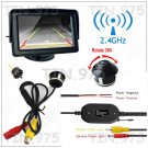 2.4GHz Wireless Car Rear View Reverse Parking HD Camera Kit+ 4.3" LCD Screen 12V