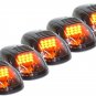 5 Pcs Waterproof 9LED Smoked Amber Car Roof Marker Clearance Light Running Lamps