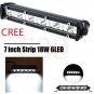 2PCS 18W CREE Spot Beam Ultra Slim Single LED Light Bar Work Off-road Jeep Truck