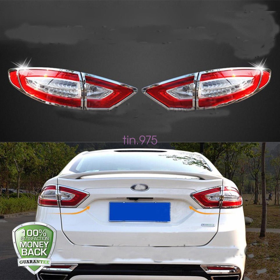 For 2013 2014 2015 2016 FORD FUSION Chrome Tail light Cover Bezel Molding & Trim