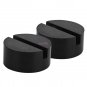 2 Pcs Black DIY Car SUV Slotted Frame Rail Hydraulic Floor Jack Disk Rubber Pad