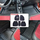 5XPU Leather Car Floor Mats Front Rear in Black All Weather Interior Mat Carpets