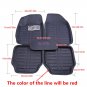 5XPU Leather Car Floor Mats Front Rear in Black All Weather Interior Mat Carpets