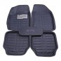 5XPU Leather Car Floor Mats Front Rear in Black All Weather Interior Mat Carpets