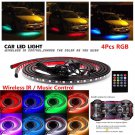 12V 8 Colors Music Control RGB LED Under Car Glow Underbody Neon Lights W Remote