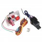 Racing Car 12V Ignition Switch Panel Engine Start Push Button Red LED Toggle