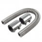 24 Inches Chrome Autos Off-Road Stainless Steel Radiator Coolant Water Hose Kit
