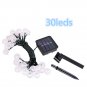ONE SET SOLAR Garden LIGHTS STRING FAIRY 30 LED Globe Ball WEATHERPROOF 4 COLORS