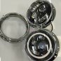 Black 7" Daymaker LED Headlight Mounting Bracket Round Ring For Harley Touring