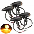 4x Motorcycle Bullet Turn Signal Light Indicator For Harley Bobber Cafe Racer