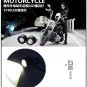 2Pcs Handlebar Spotlight LED Motorcycle Headlight Daytime Light Driving Fog Lamp