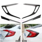 Carbon Fiber Look Tail Light Eyelid Trim for Honda Civic 10th Sedan 2016 2017