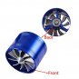 Super charger Power Air Intake Turbonator Dual Fan Turbine Gas Fuel Saver Turbo