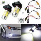 2X White 9006 HB4 LED Fog Light Lamp bulb Driving lights & Load Resistor For BMW