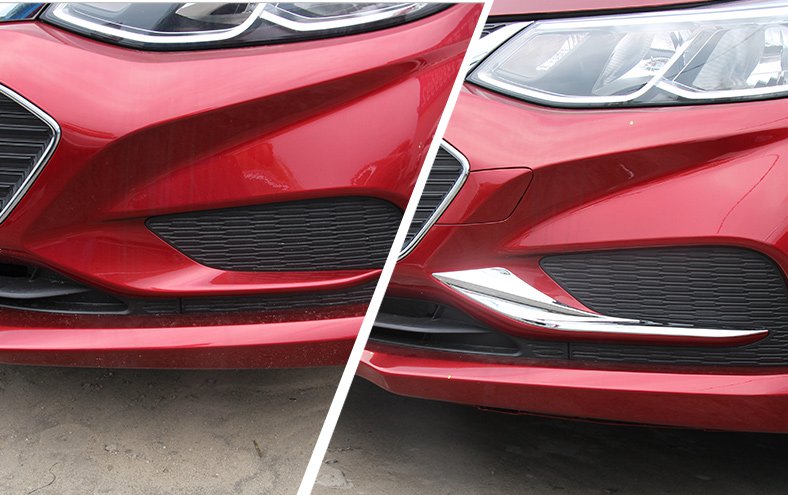 2 Pcs For 2017 Chevrolet Cruze New Chrome ABS The Front Fog Lights Cover Trim