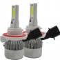 H13 9008 LED Headlight Conversion Kit 72w 7200LM COB 6000K White Light Bulbs
