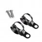 2Pcs Black Fork Ear Clamp Motorcycle Turn Signal Light Mount Brackets Holder