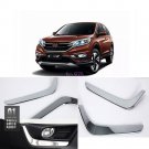 Chrome ABS Front Fog Lamp Eyelid Trim Cover 2pcs For Honda CR-V CRV 2017 2018