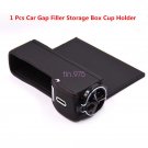Black PU Car Auto Seat Storage Box Catcher Gap Filler Coin Collector Cup Holder