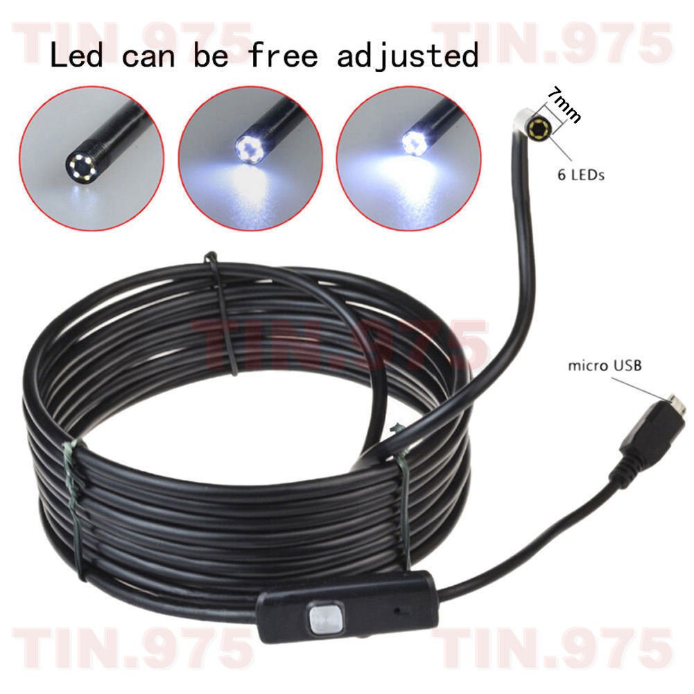 Vehicle Inspection Camera endoscope 7mm Lens Snake Borescope For Android Phone