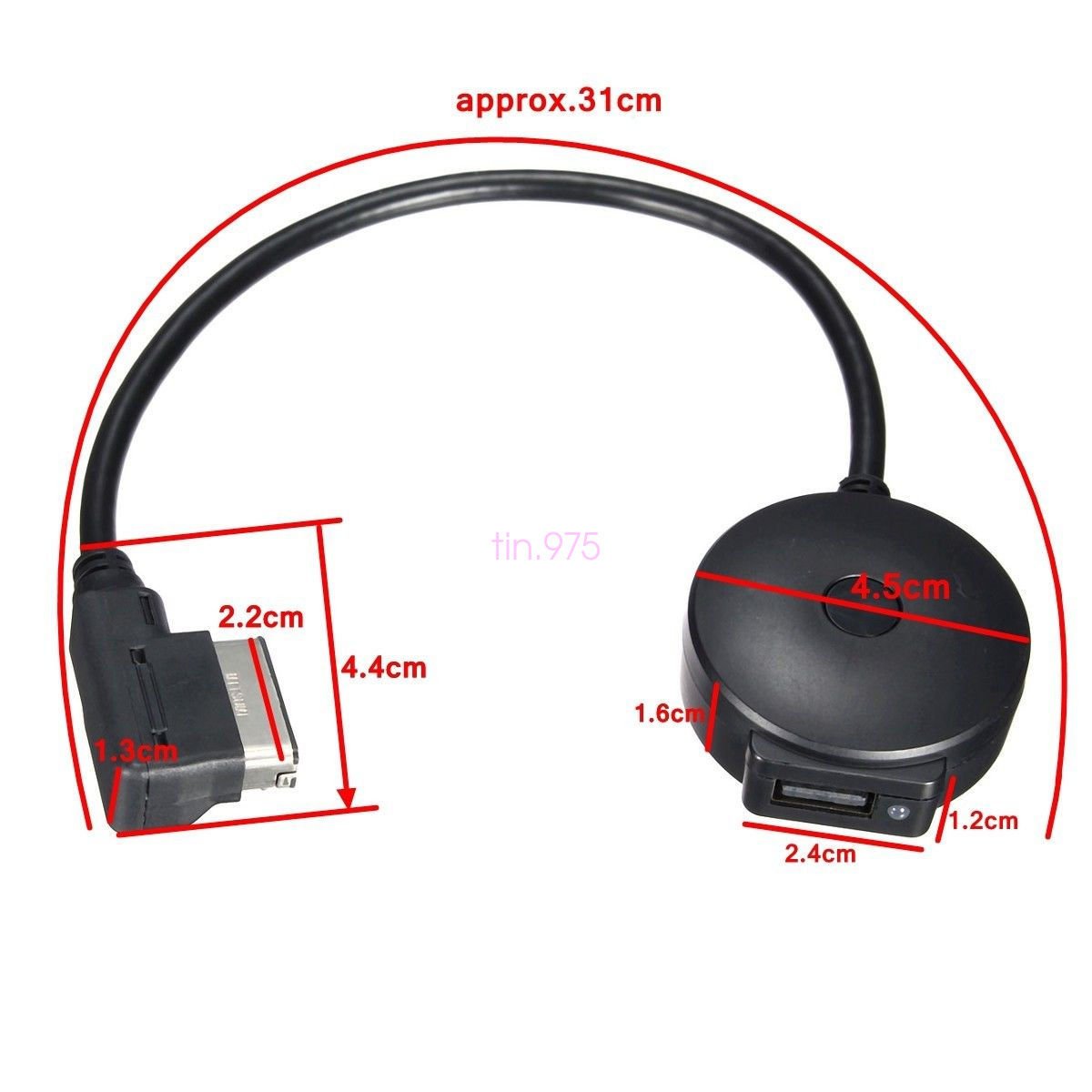 Wireless Bluetooth Music Adapter USB MMI AUX Interface Cable For Audi