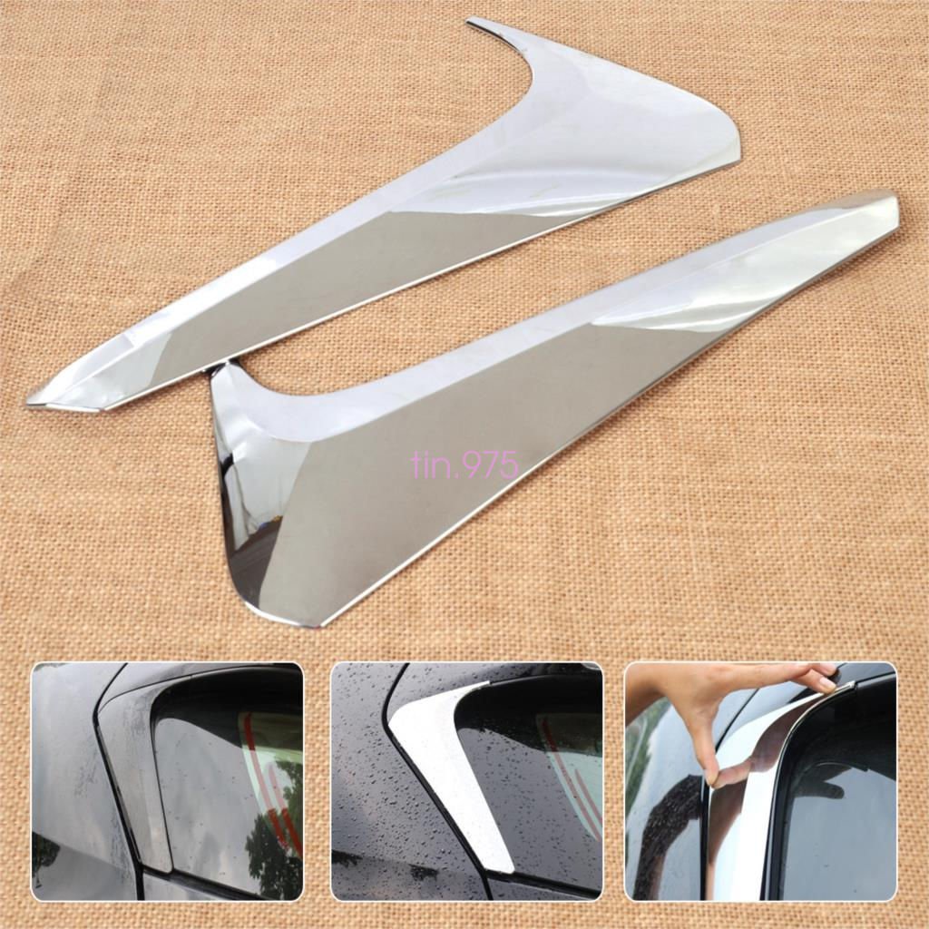 Fit For Toyota Highlander 2015 2016 Chrome Car Rear Window Corner Spoiler Cover