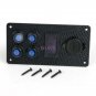 Boat Marine Car On-Off LED Rocker Switch Panel Dual USB Charger Voltmeter Gauge