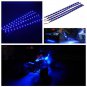 Wireless Remote Control Motorcycle 12" 30CM Blue 15LED Light Strip Kit For BMW
