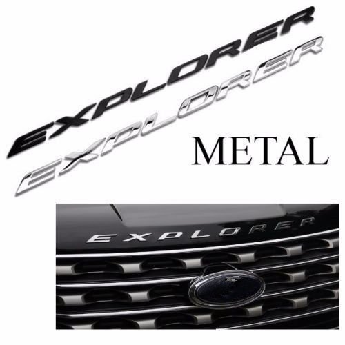 2011 2017 Ford Explorer Sport Silver Hood Letters Emblem