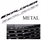 2011- 2017 Ford Explorer Sport Silver Hood Letters Emblem- Gloss Finish Bright