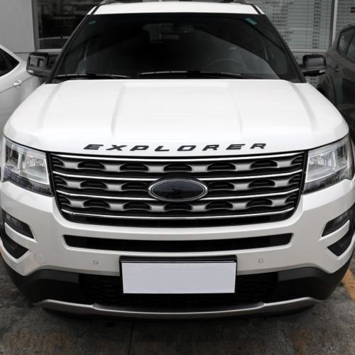 2011- 2017 Ford Explorer Sport Silver Hood Letters Emblem- Gloss Finish ...