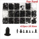 415pcs 18 Sizes Interior Door Trim Plastic Panel Retainers Clips for Ford