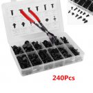 240PC Auto Clips Assortment Free Clip Pliers Set For Toyota Honda Ford
