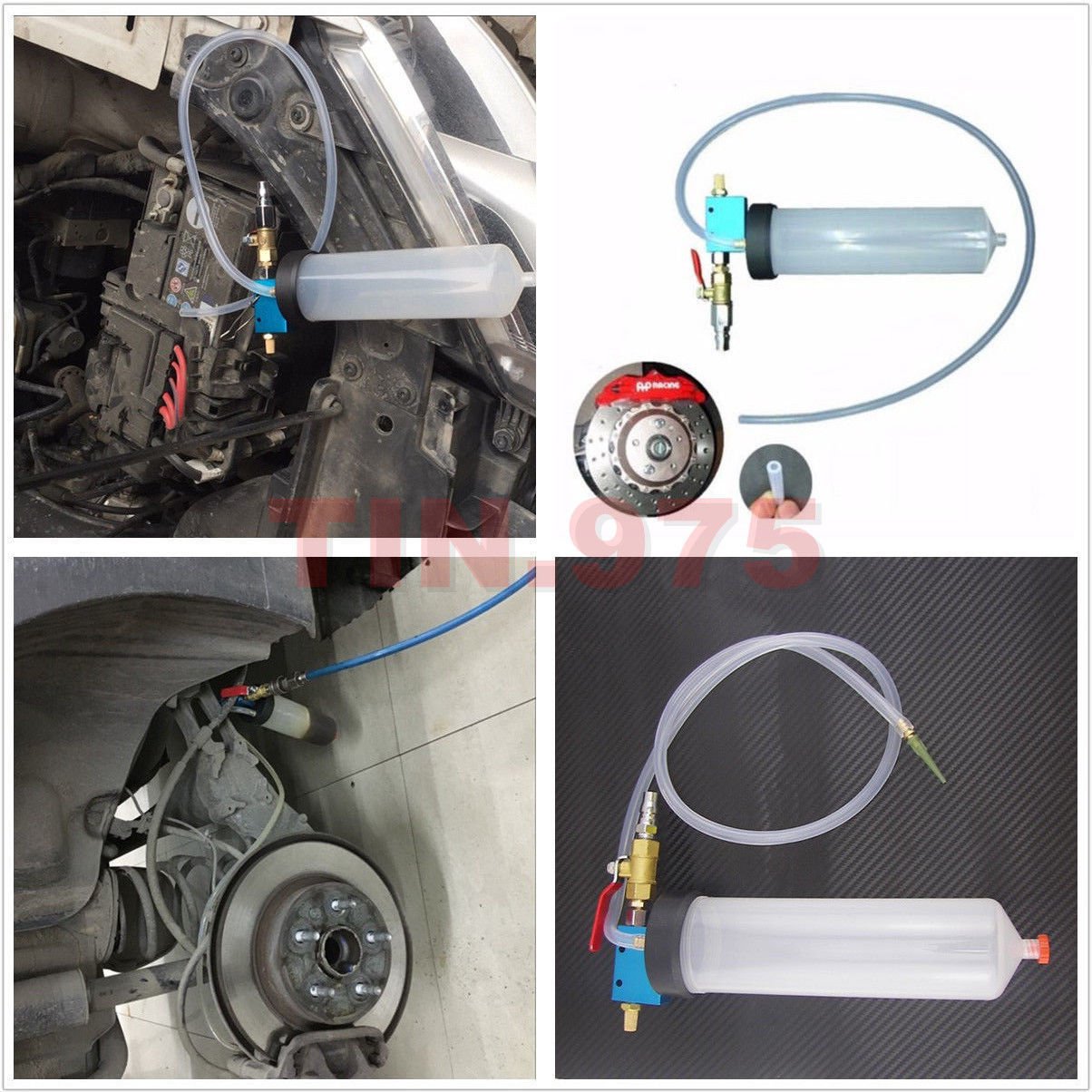 CAR & TRUCK BRAKE SYSTEM FLUID BLEEDER KIT HYDRAULIC CLUTCH OIL ONE MAN TOOL New